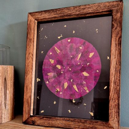 Tableau de fleurs pressées