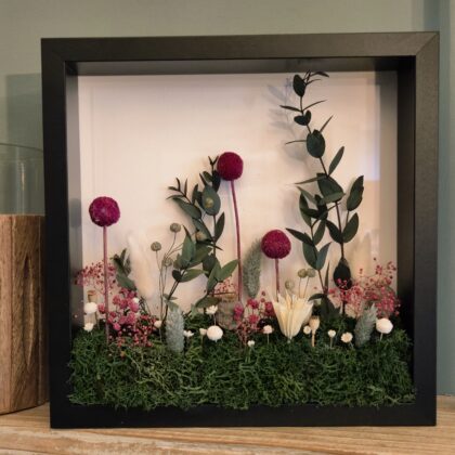 Tableau en végétaux séchés et stabilisés "horizon"