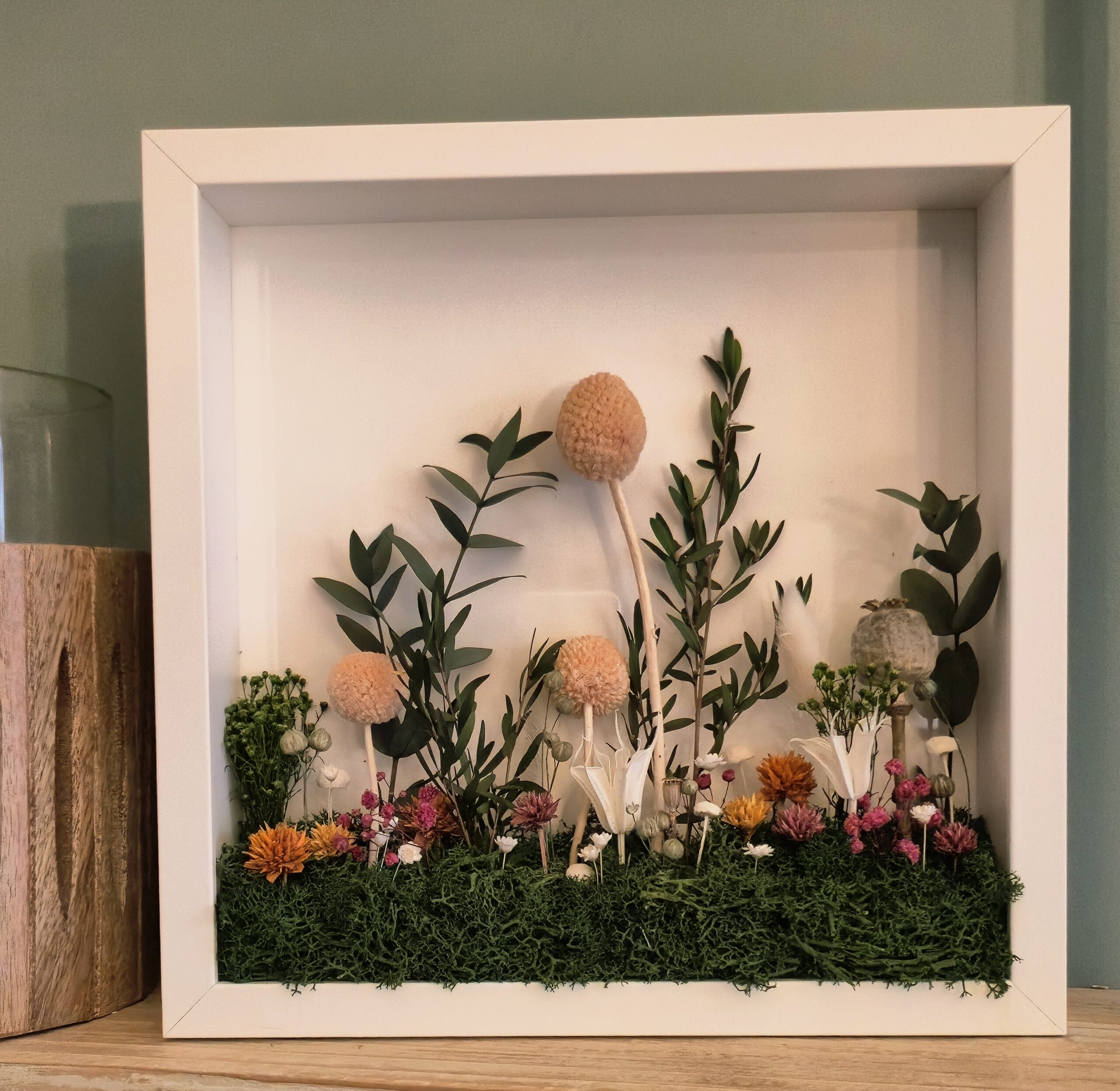 Tableau en végétaux séchés et stabilisés