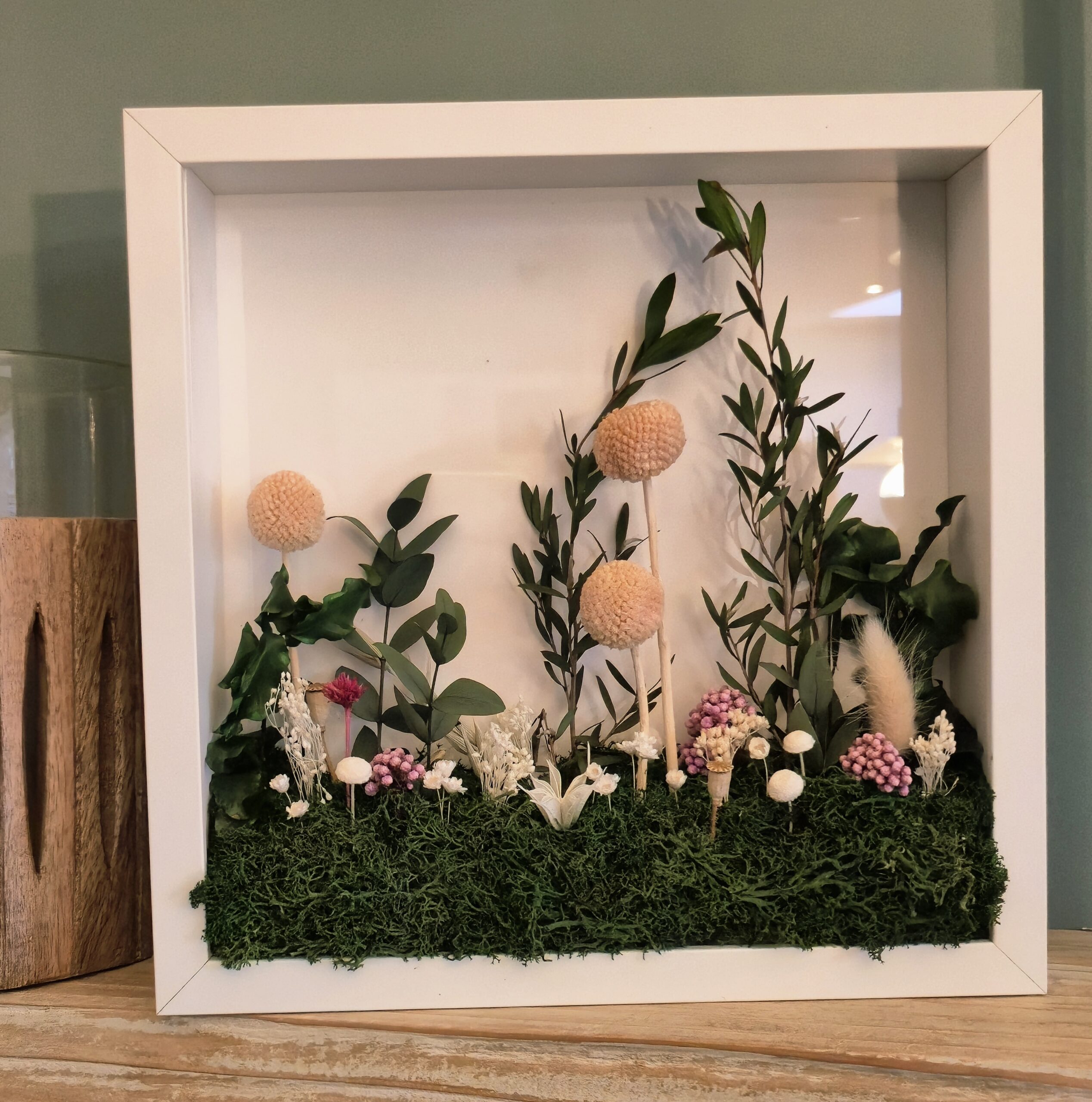 Tableau en végétaux séchés et stabilisés 