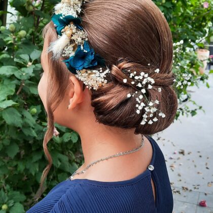 Couronne de tête en végétaux séchés et stabilisés - sur commande