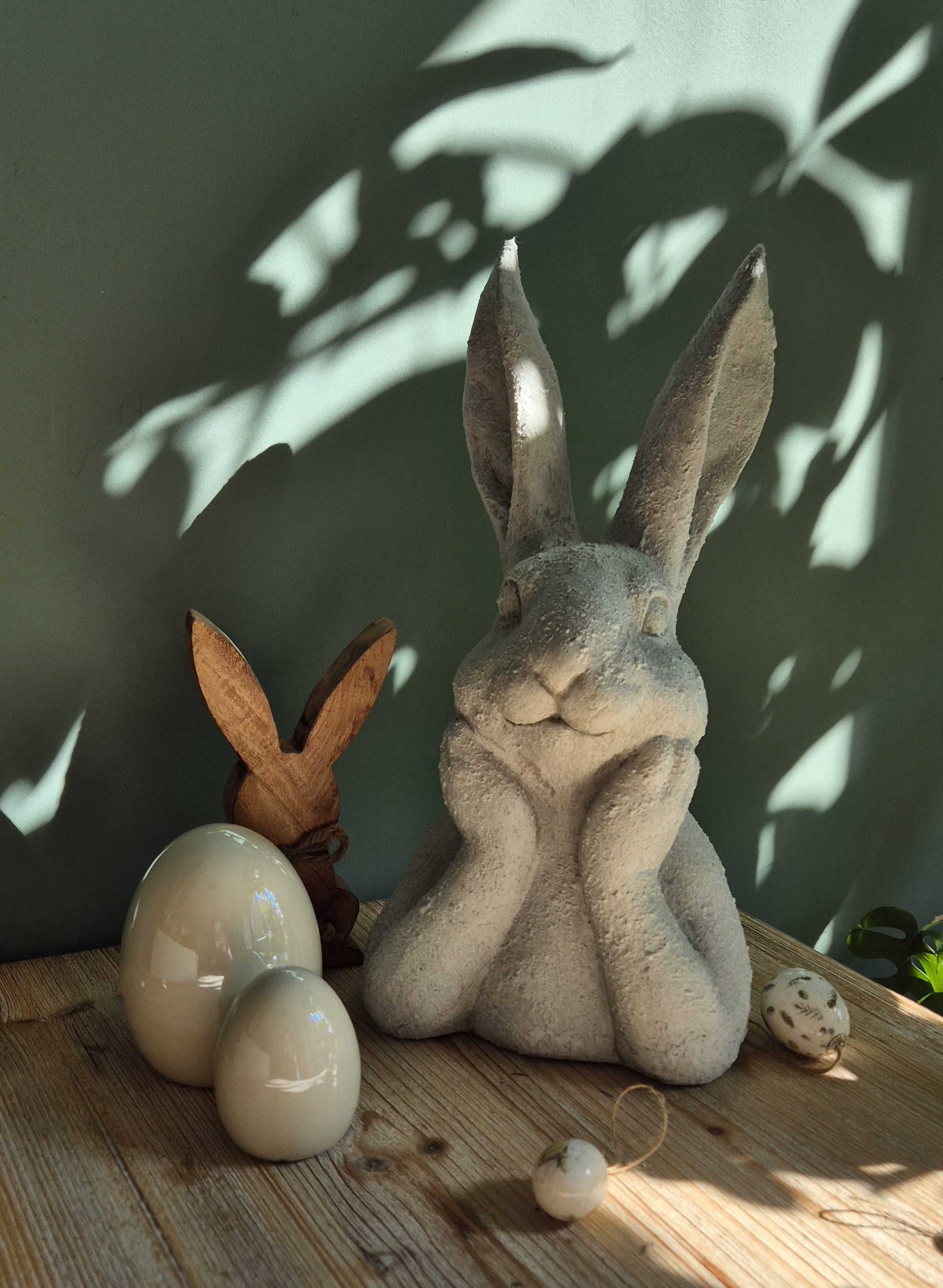 Buste de lapin effet béton