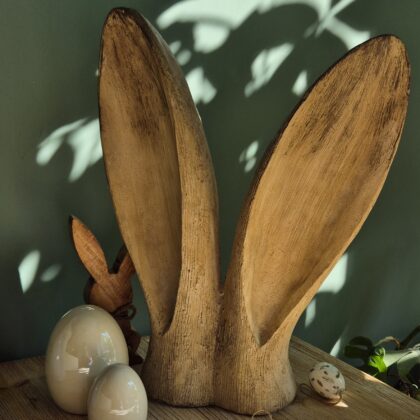Oreilles de lapin en céramique effet bois