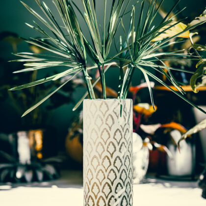 Vase en grès SIA et Papyrus stabilisé