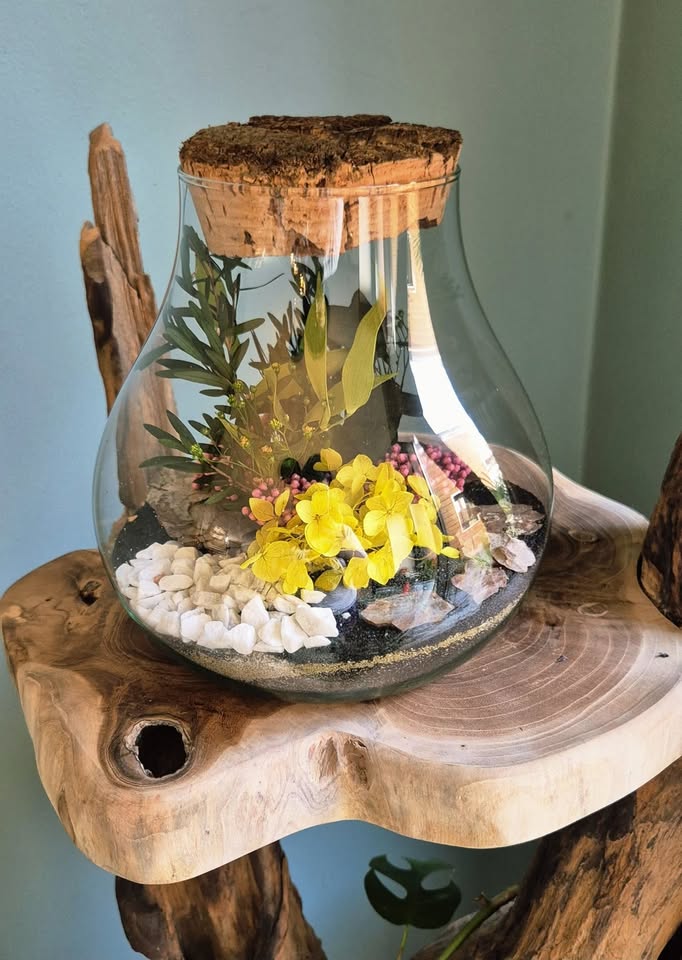 Terrarium en végétaux stabilisés