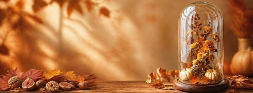 L'automne sous cloche en végétaux stabilisés